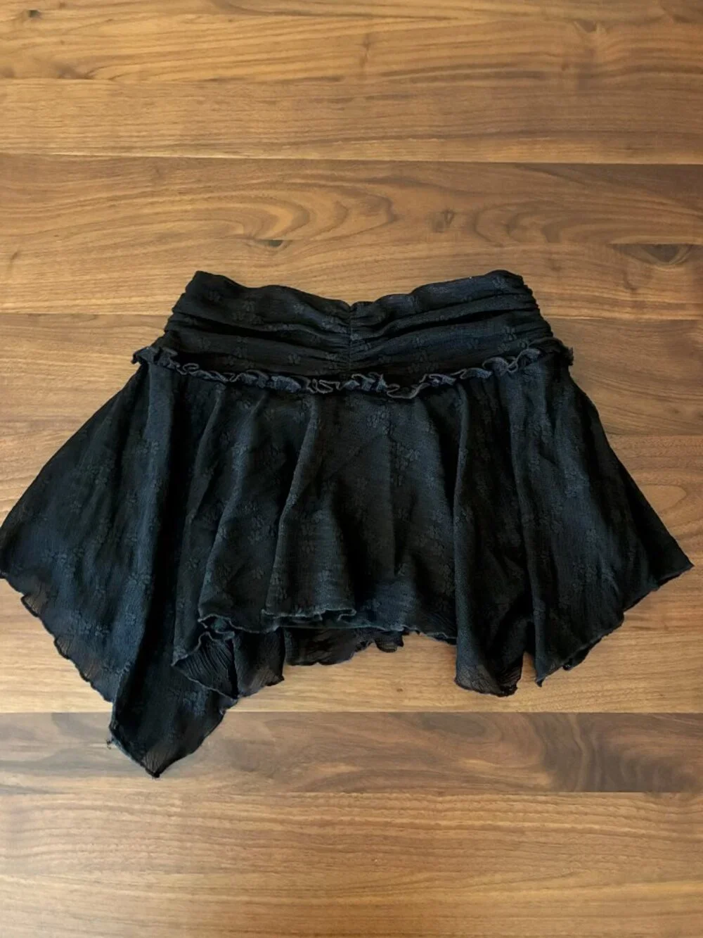 Princess Polly Lace Mini Asymmetrical Hem Skirt in Black - Womens US 2